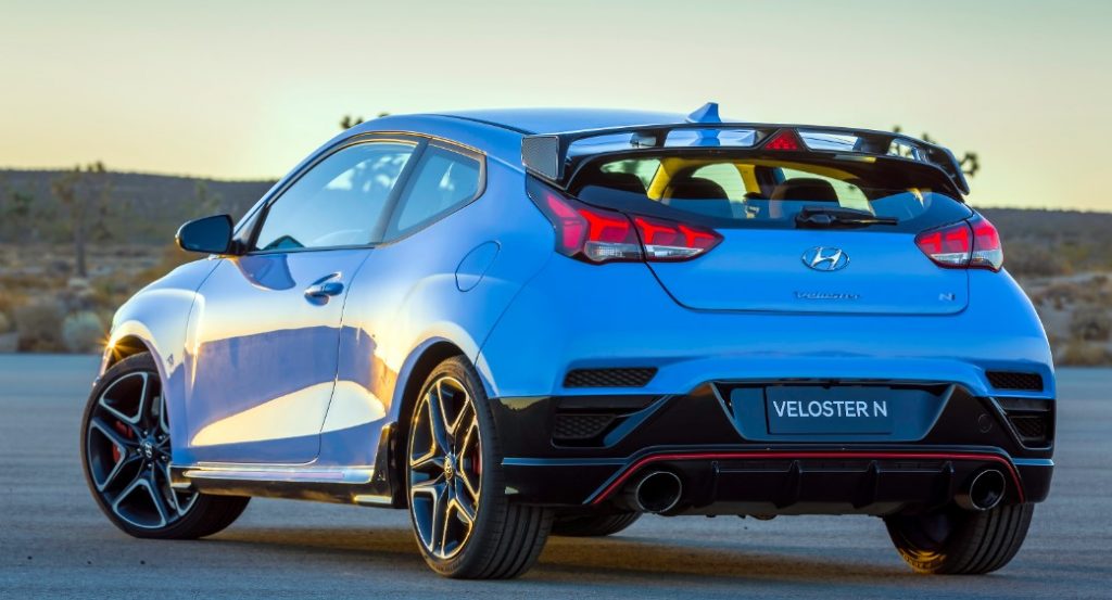 The New 2021 Hyundai Veloster View from the backside